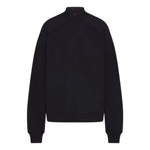 Nike x SKIMS Matte Tricot Oversized Track Jacket in Obsidian